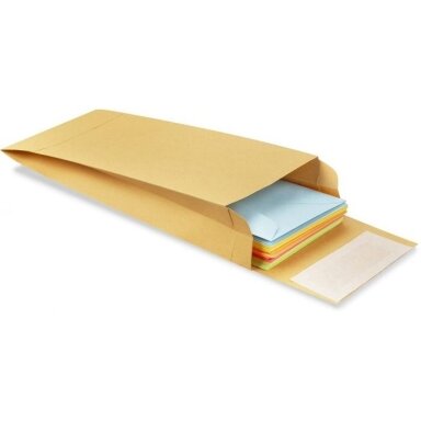 Vokai B4 erdviniai (250X353X40) su juostele rudi 130 gsm.