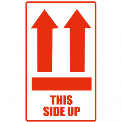 Lipdukai THIS SIDE UP ↑↑ 100x59mm. Lipdukai THIS SIDE UP ↑↑ 100x59mm.