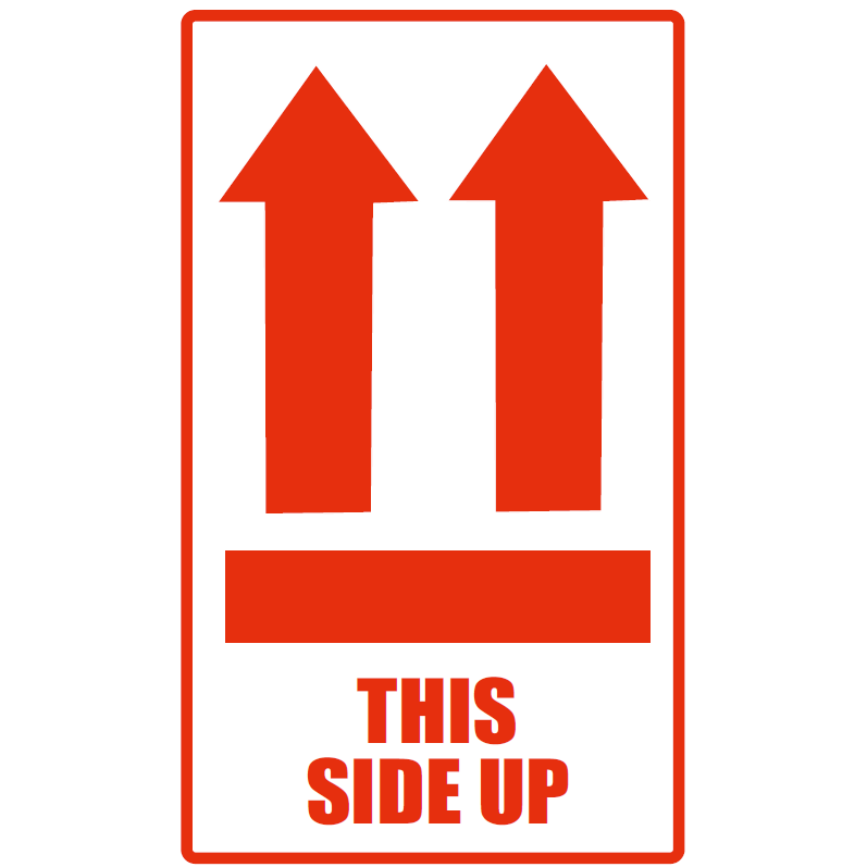 Lipdukai THIS SIDE UP ↑↑ 100x59mm.