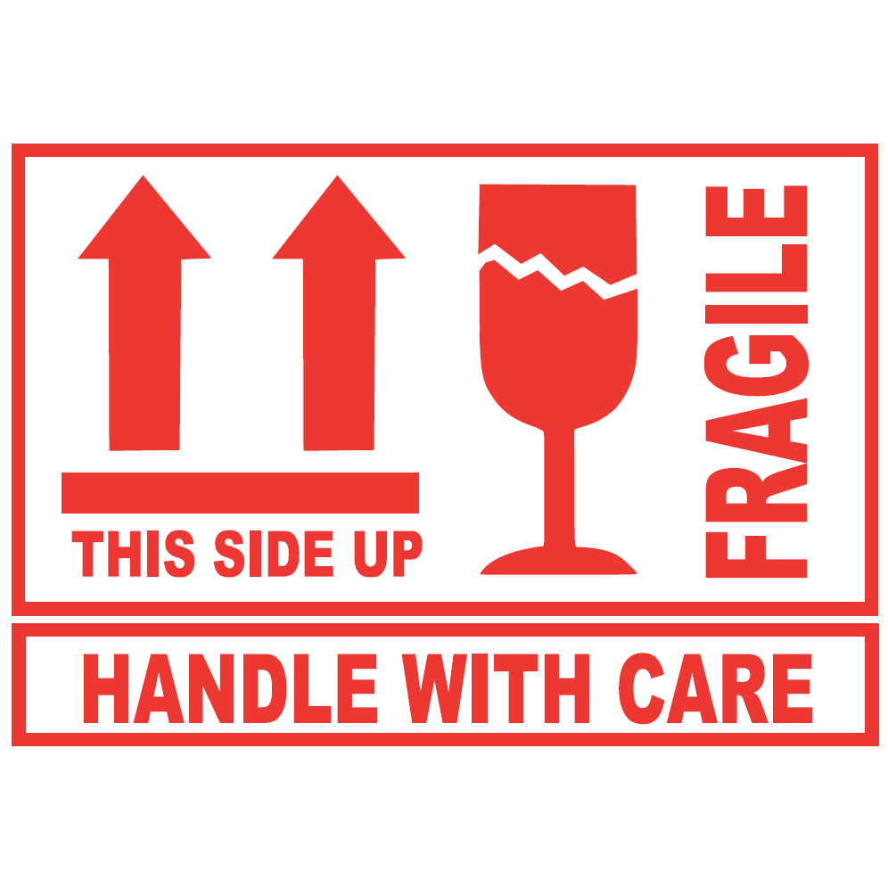 Lipdukai FRAGILE + THIS SIDE UP 105X150