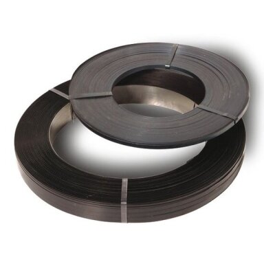 Metalinė juosta 19x0.5mm/406/lakuota/juoda. (50 kg.)