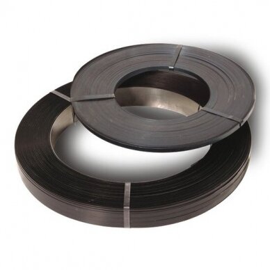 Metalinė juosta 16x0.5mm/406/lakuota/juoda. (50 kg.) Metalinė juosta 16x0.5mm/406/lakuota/juoda. (50 kg.)