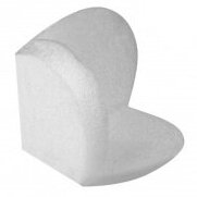 Balti kampukai 7.5x 7.5 storis 8mm (dobiliukai)