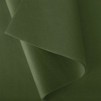 Spalvotas šilkinis pakavimo popierius Vert Olive Spalvotas šilkinis pakavimo popierius Vert Olive