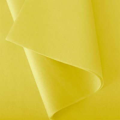 Spalvotas šilkinis pakavimo popierius Jaune Citron Spalvotas šilkinis pakavimo popierius Jaune Citron
